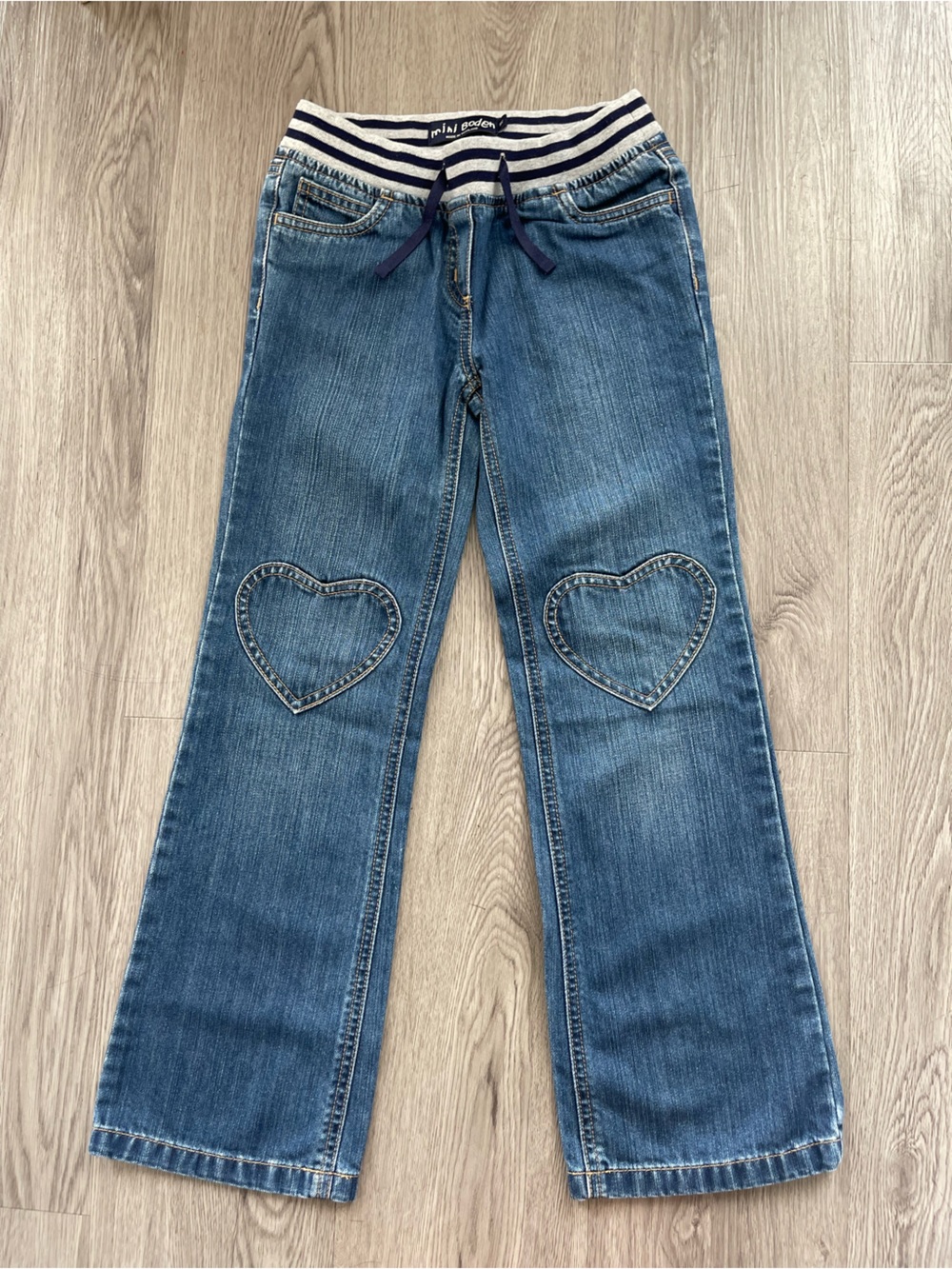 Mini boden heart pocket denim pant